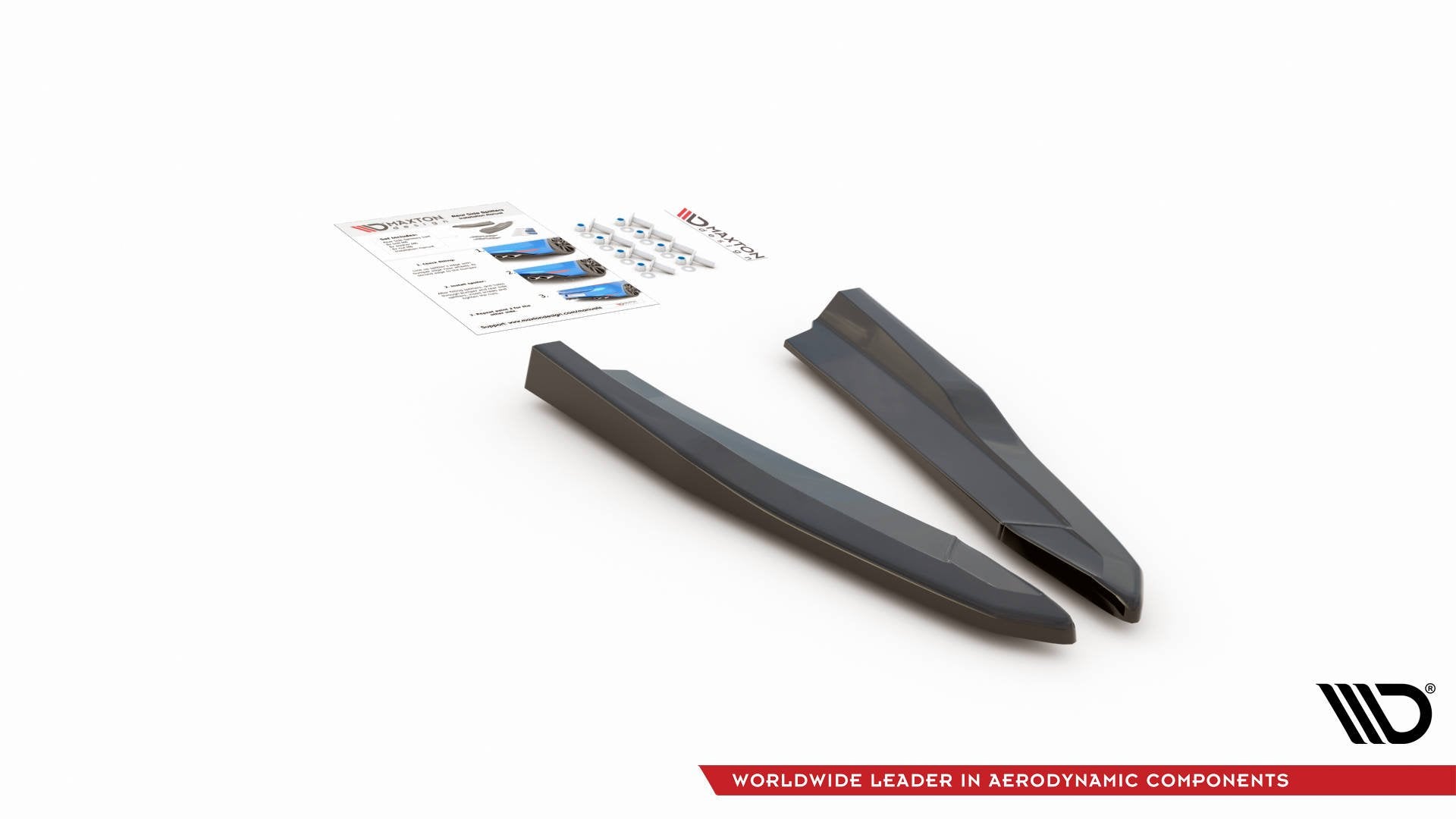 Heck Ansatz Flaps Diffusor V.3 für Skoda Octavia RS Mk4 schwarz Hochglanz