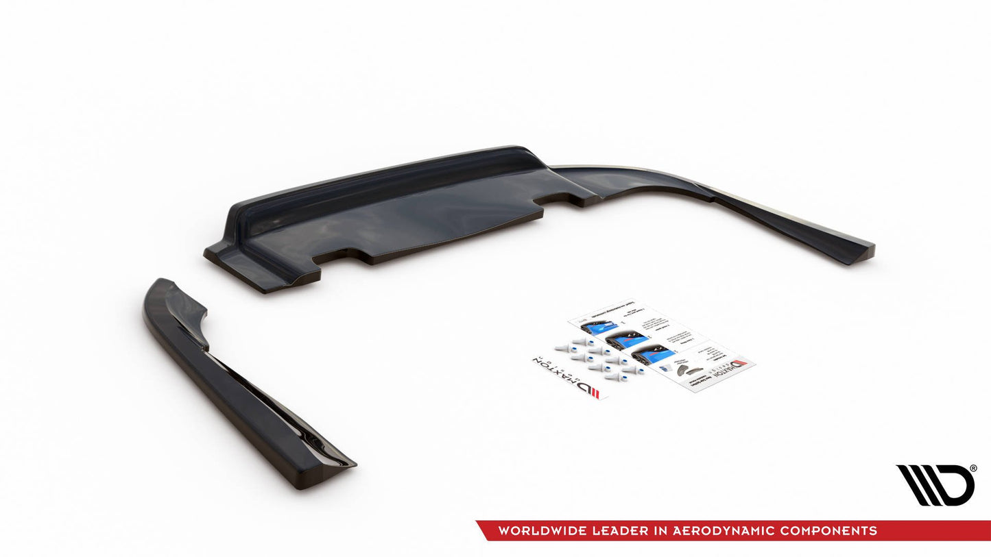 Mittlerer Diffusor Heck Ansatz DTM Look für Volvo V90 Mk2 Carbon Look