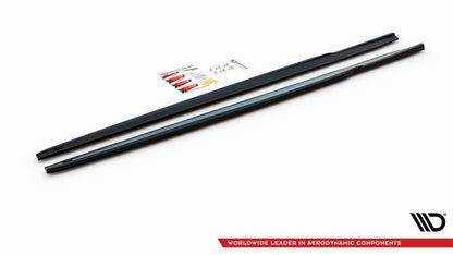 Seitenschweller Ansatz für V.1 für BMW 2 Gran Coupe M-Paket / M235i F44 schwarz matt