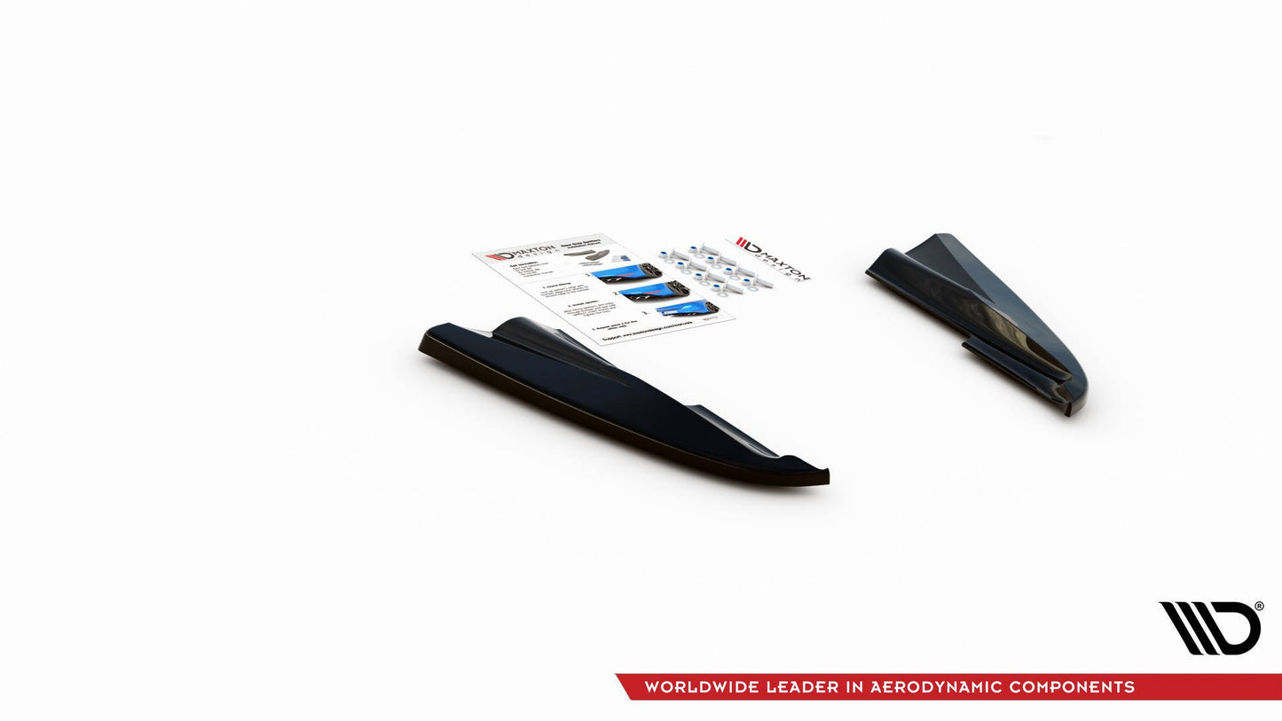 Heck Ansatz Flaps Diffusor für Volvo S60 R-Design Mk2 Carbon Look