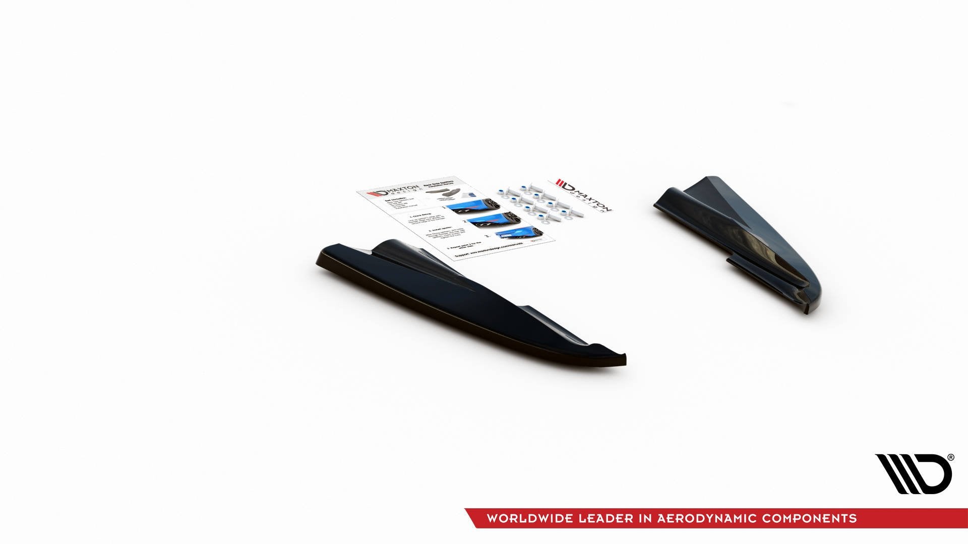 Heck Ansatz Flaps Diffusor für Volvo S60 R-Design Mk2 schwarz matt
