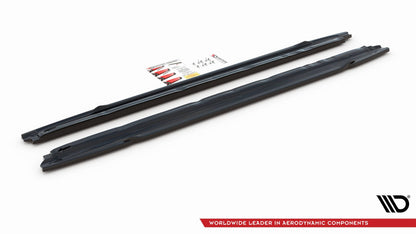 Seitenschweller Ansatz für Audi S3 / A3 S-Line 8Y schwarz matt
