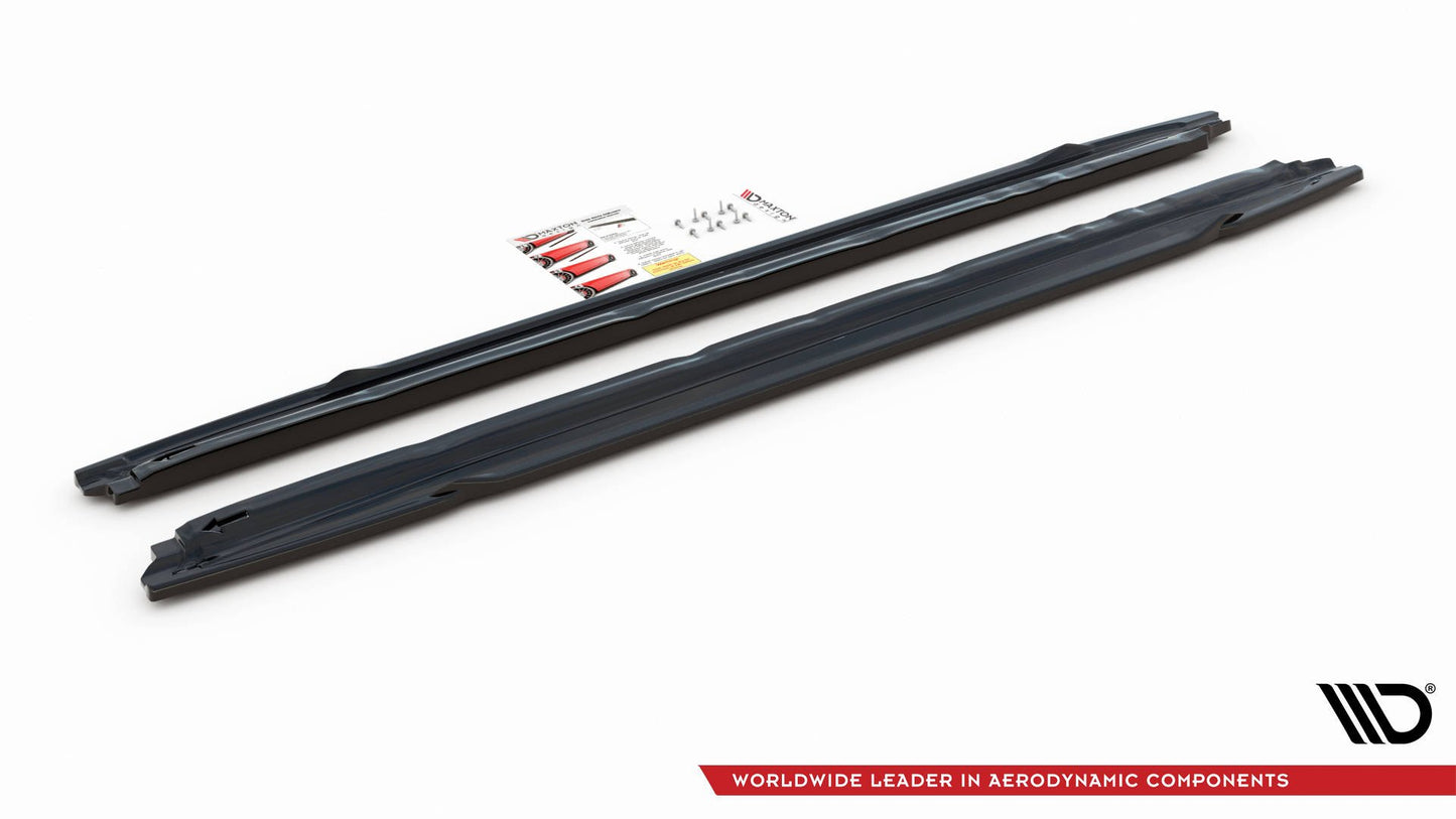 Seitenschweller Ansatz für Audi S3 / A3 S-Line 8Y schwarz Hochglanz