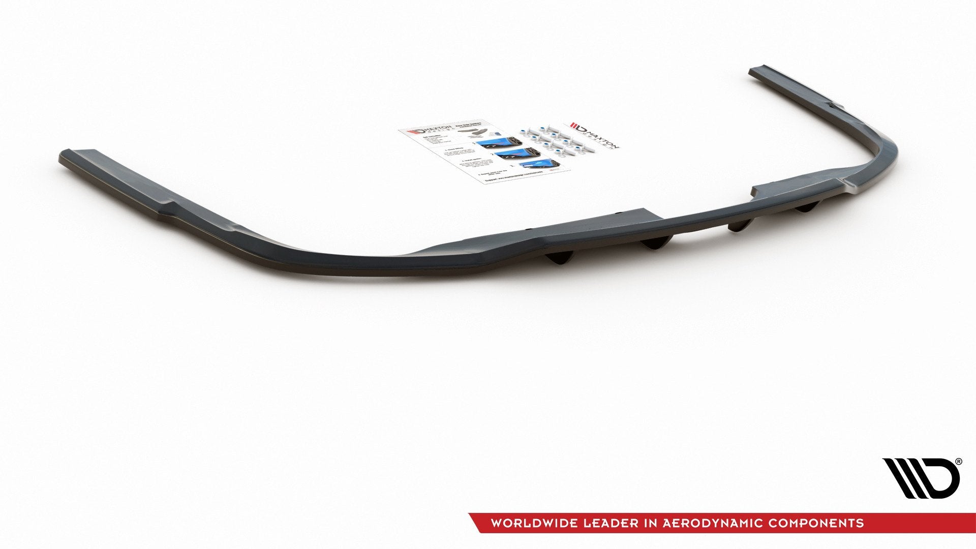 Mittlerer Diffusor Heck Ansatz DTM Look für Audi A6 S-Line Avant C8 schwarz matt