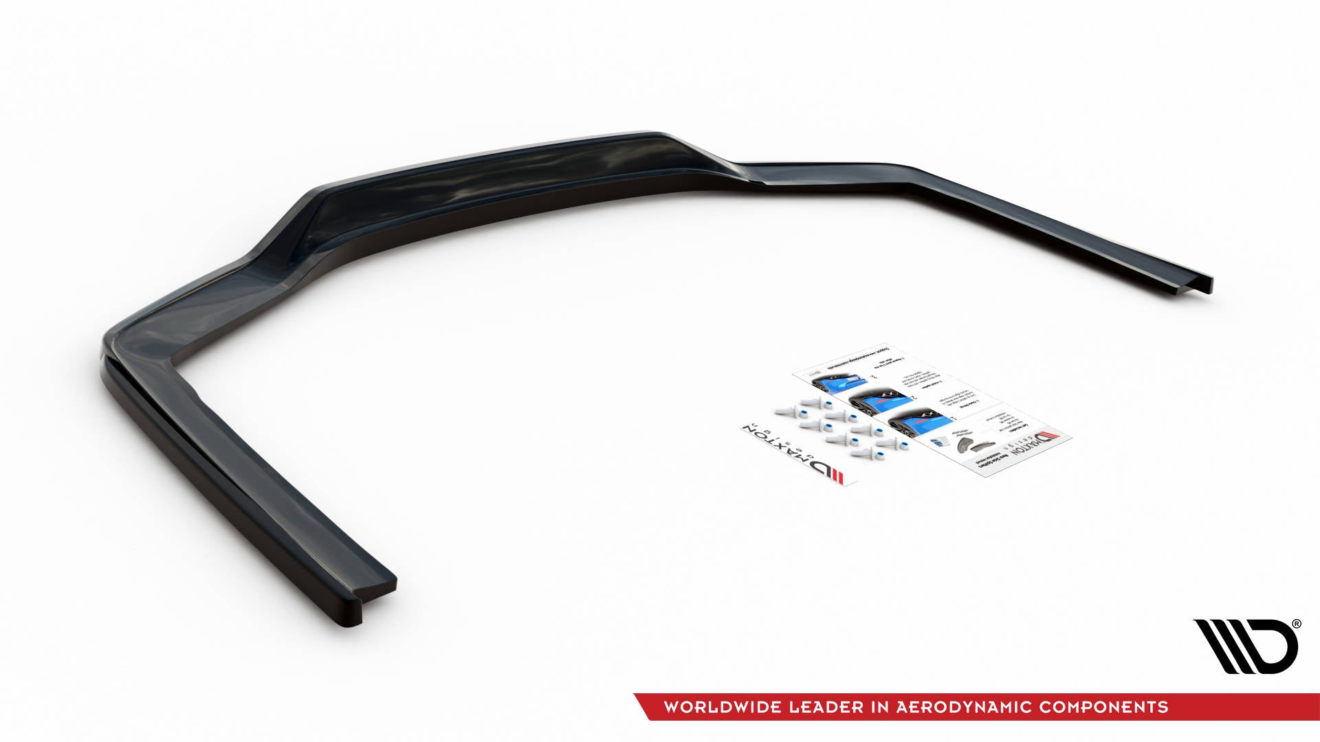 Mittlerer Diffusor Heck Ansatz DTM Look für BMW 7 M-Paket G11 Facelift schwarz matt