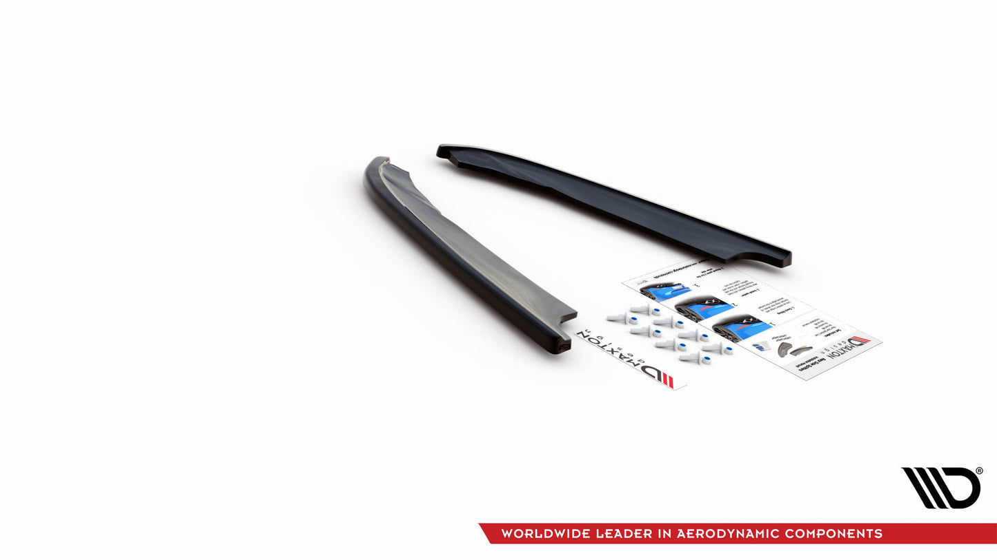 Heck Ansatz Flaps Diffusor für Hyundai I40 Mk1 schwarz matt