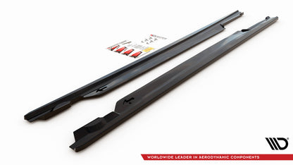 Seitenschweller Ansatz für Volkswagen Passat B8 Facelift schwarz matt
