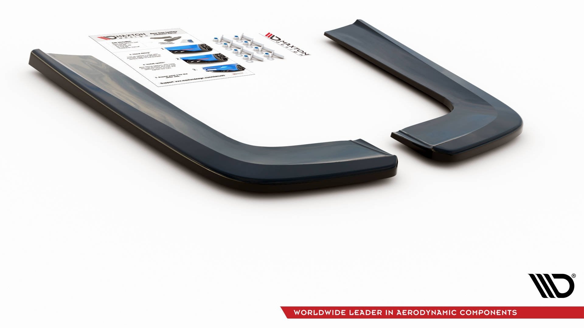 Heck Ansatz Flaps Diffusor V.1 für Mercedes-Benz V-Klasse AMG-Line W447 Facelift Carbon Look