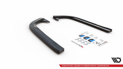 Heck Ansatz Flaps Diffusor für Skoda Octavia Mk3 Facelift schwarz matt