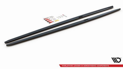 Seitenschweller Ansatz für V.2 für BMW 5er F10/F11 M-Paket schwarz matt