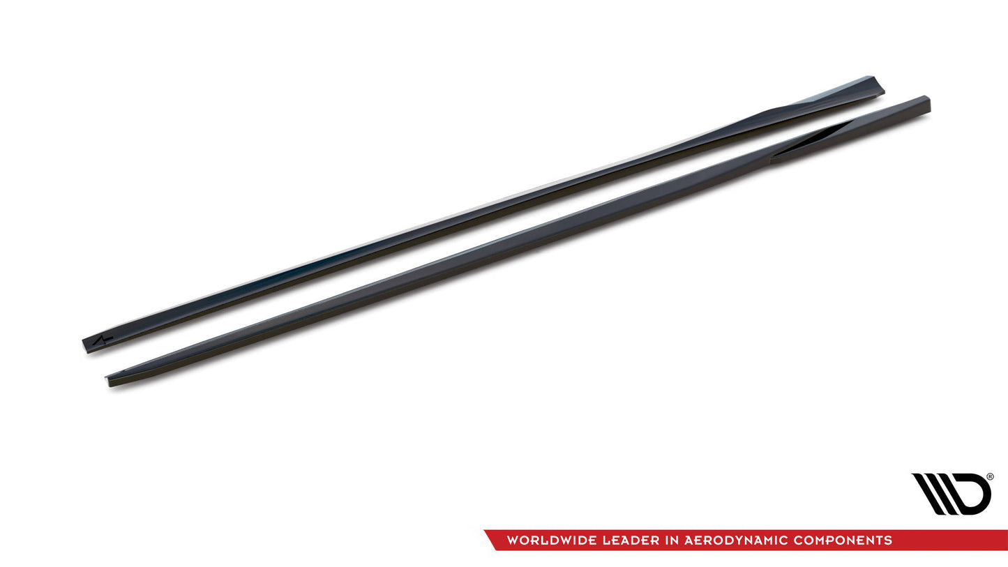 Seitenschweller Ansatz für Audi S3 Sportback 8V Facelift schwarz Hochglanz