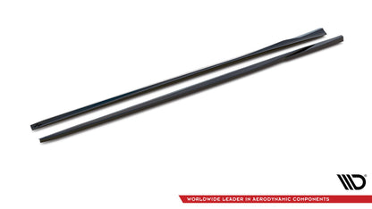 Seitenschweller Ansatz für Audi S3 Sportback 8V Facelift schwarz Hochglanz