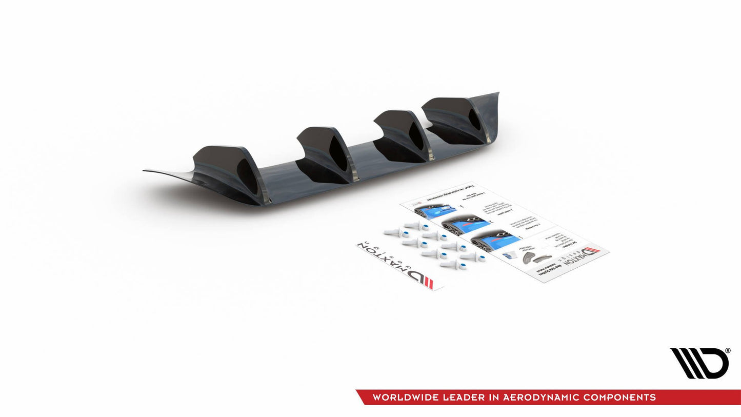 Diffusor Heck Ansatz für Mercedes-Benz CLA Shooting Brake AMG-Line X118 Carbon Look