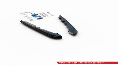 Heck Ansatz Flaps Diffusor für BMW 3er E91 Facelift schwarz matt