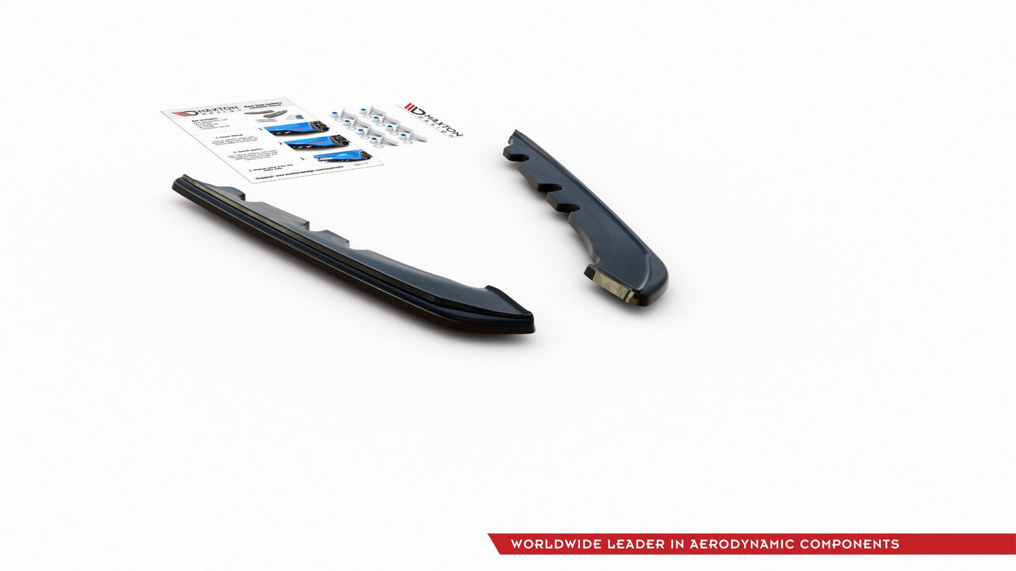 Heck Ansatz Flaps Diffusor für BMW 3er E91 Facelift Carbon Look