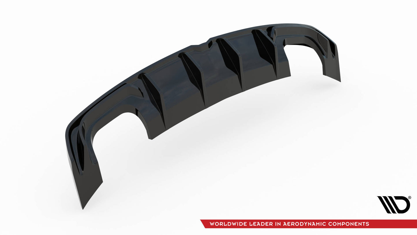 Diffusor Heck Ansatz für Audi S3 Limousine 8V schwarz matt