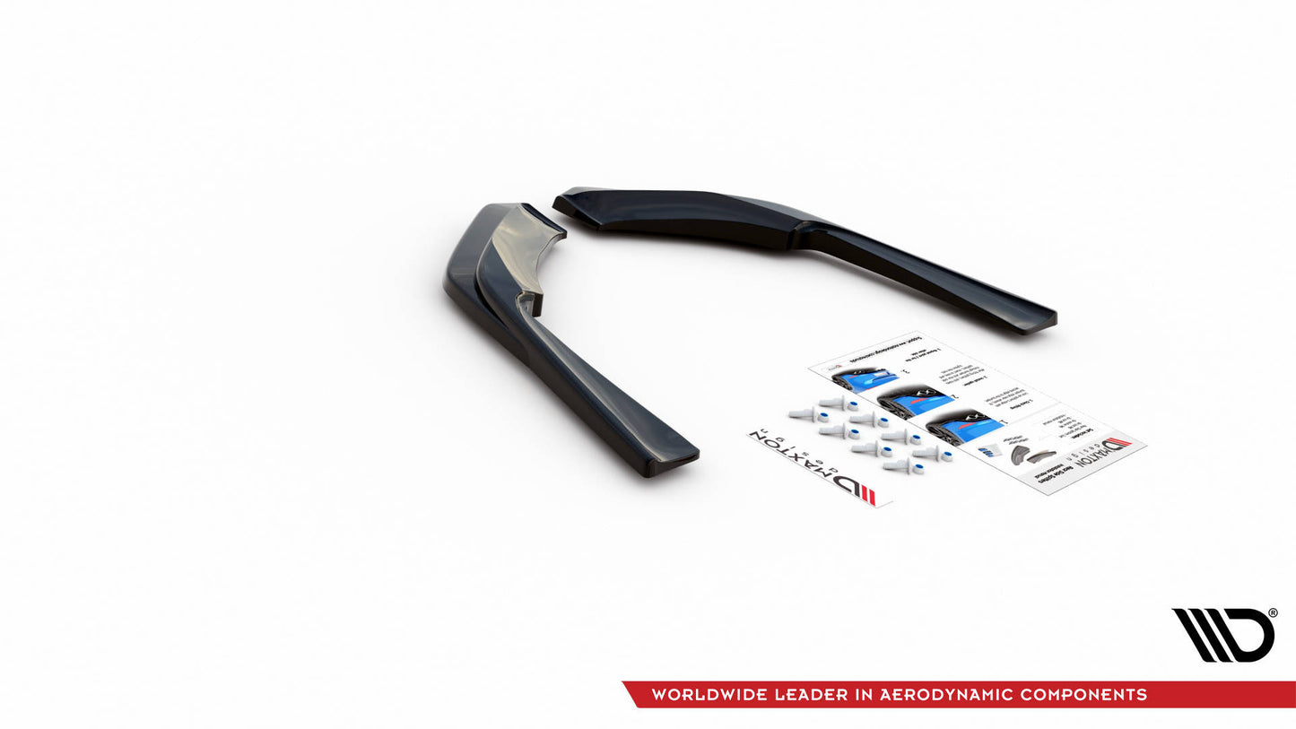 Heck Ansatz Flaps Diffusor für Infiniti Q60 S Mk2 schwarz matt