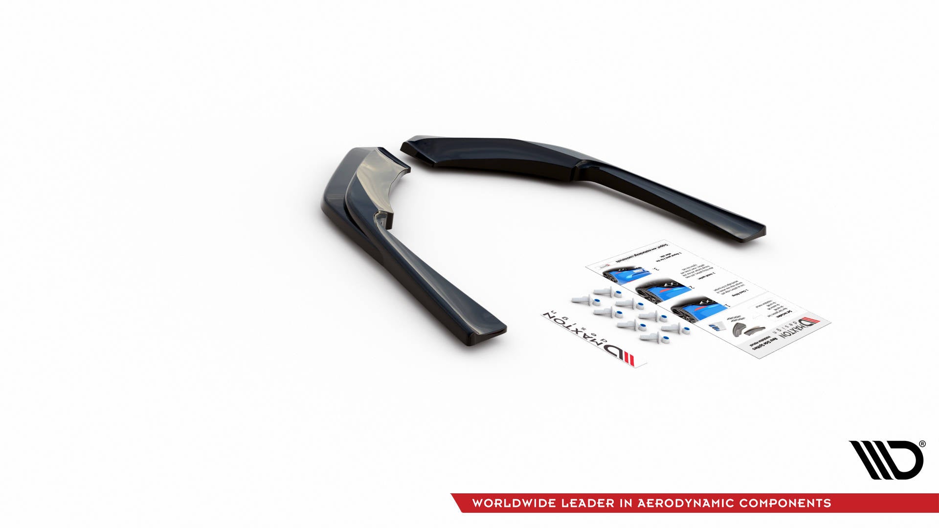 Heck Ansatz Flaps Diffusor für Infiniti Q60 S Mk2 schwarz matt