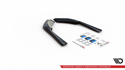 Heck Ansatz Flaps Diffusor für Infiniti Q60 S Mk2 schwarz matt