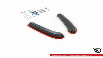 Heck Ansatz Flaps Diffusor V.4 für Seat Leon Cupra Mk3 FL Sportstourer schwarz matt