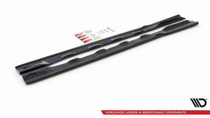 Seitenschweller Ansatz für Ford C-Max Mk2 schwarz Hochglanz