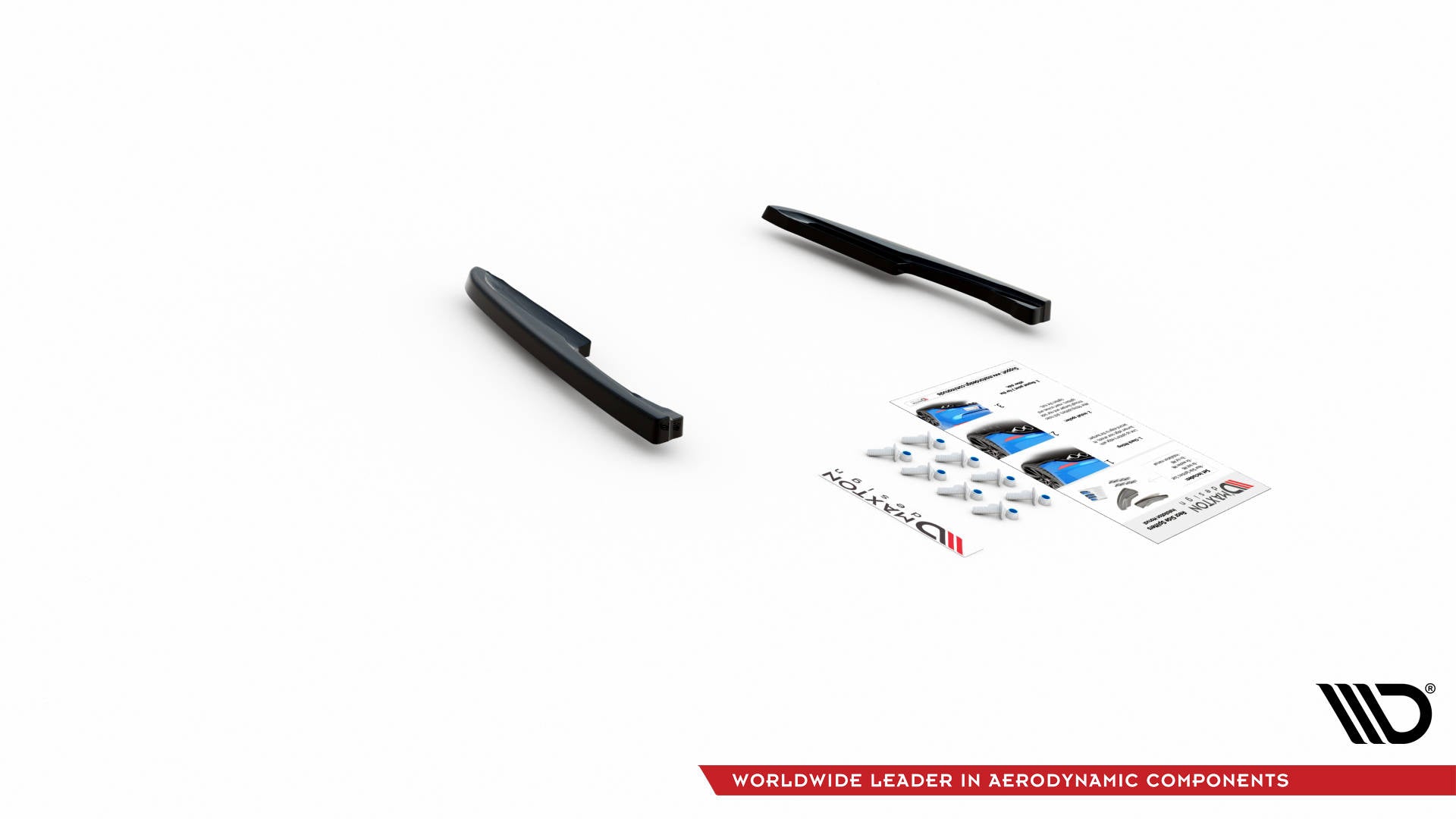 Heck Ansatz Flaps Diffusor für Volkswagen Touareg R-line Mk3 schwarz Hochglanz
