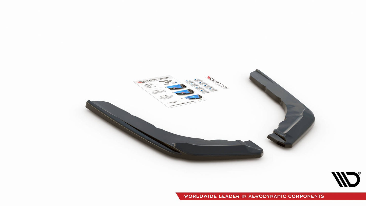 Heck Ansatz Flaps Diffusor V.2 für BMW M4 F82 schwarz Hochglanz