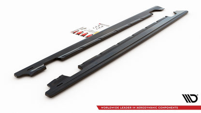 Seitenschweller Ansatz für Porsche Panamera GTS 971 schwarz Hochglanz