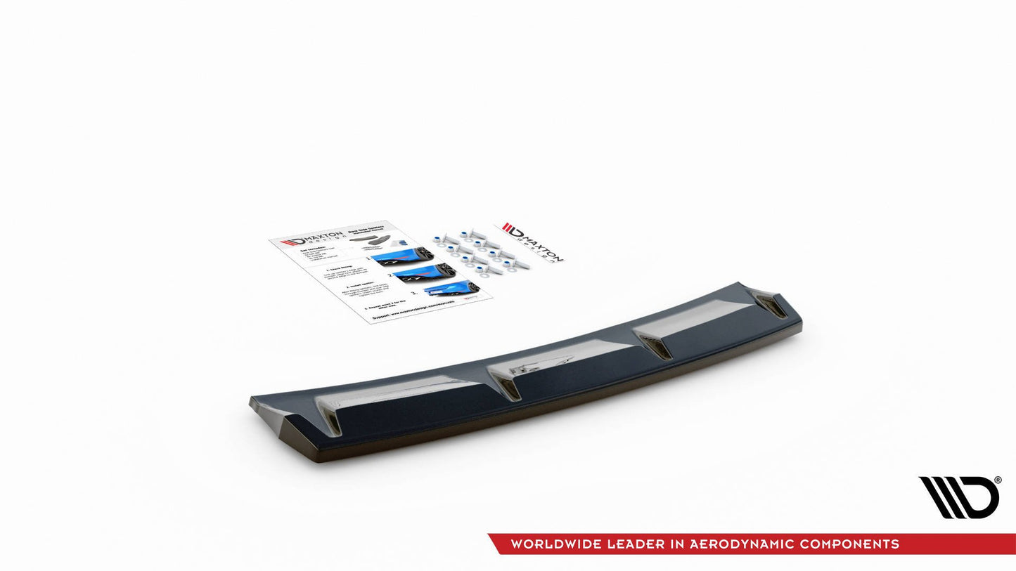 Mittlerer Diffusor Heck Ansatz für Audi S3 Sportback 8Y Carbon Look