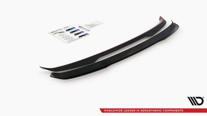 Spoiler CAP für Volvo V60 R-Design Mk2 schwarz Hochglanz