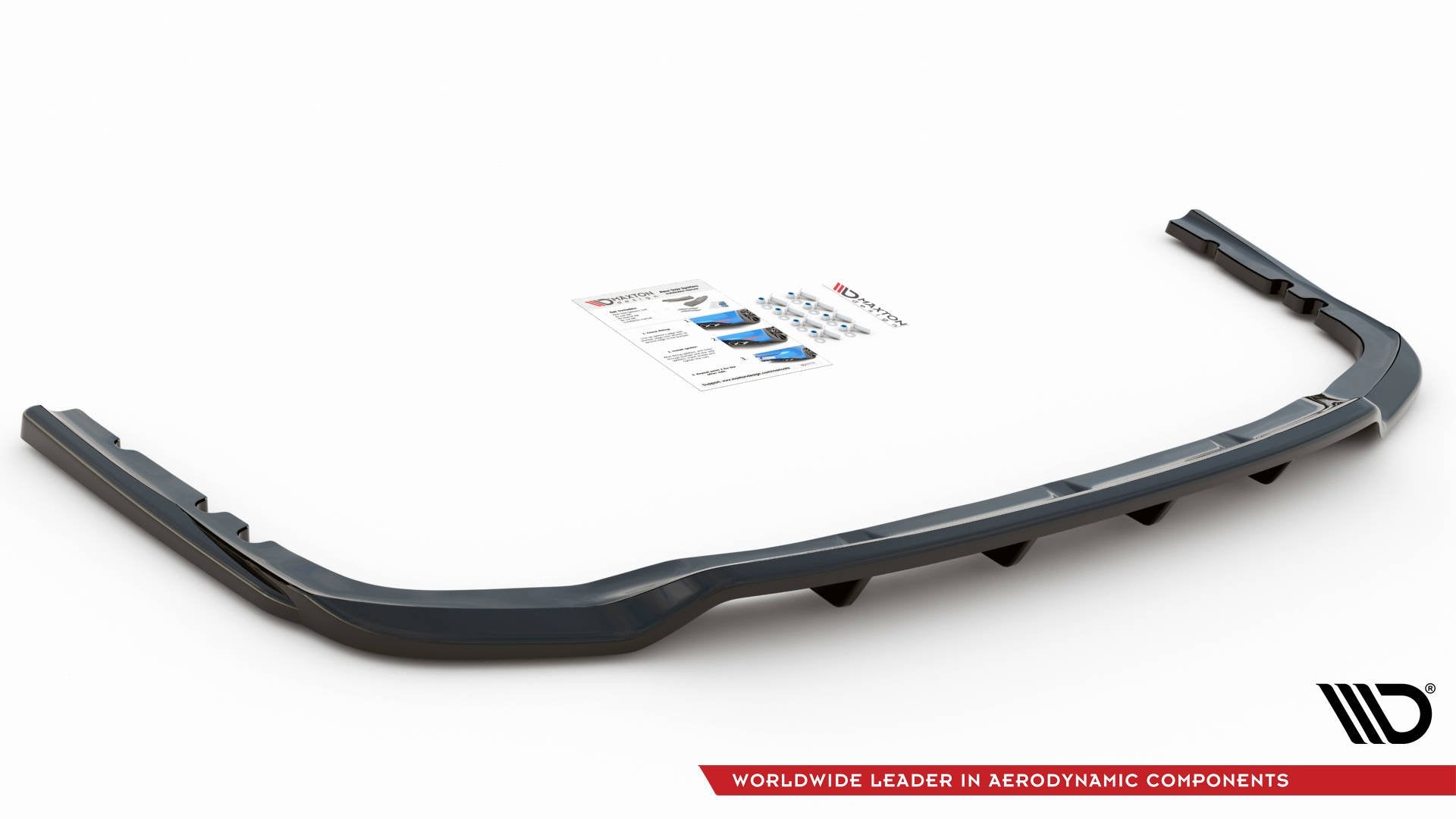 Mittlerer Diffusor Heck Ansatz DTM Look für BMW X7 M G07 schwarz Hochglanz