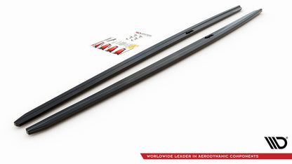 Seitenschweller Ansatz für V.2 für BMW 5er F10/F11 M-Paket schwarz Hochglanz