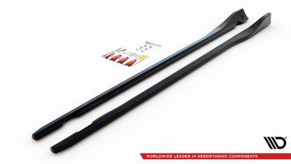 Seitenschweller Ansatz für Dodge Challenger RT Mk3 Facelift schwarz Hochglanz