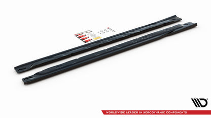 Seitenschweller Ansatz für Renault Clio Mk5 schwarz matt
