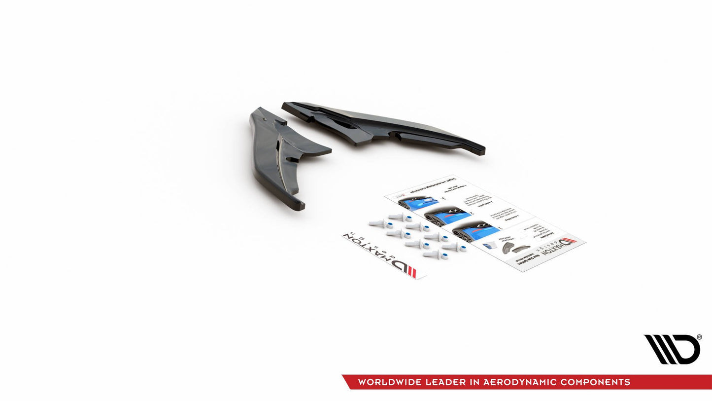 Heck Ansatz Flaps Diffusor für Peugeot 308 GT Mk2 Facelift schwarz matt