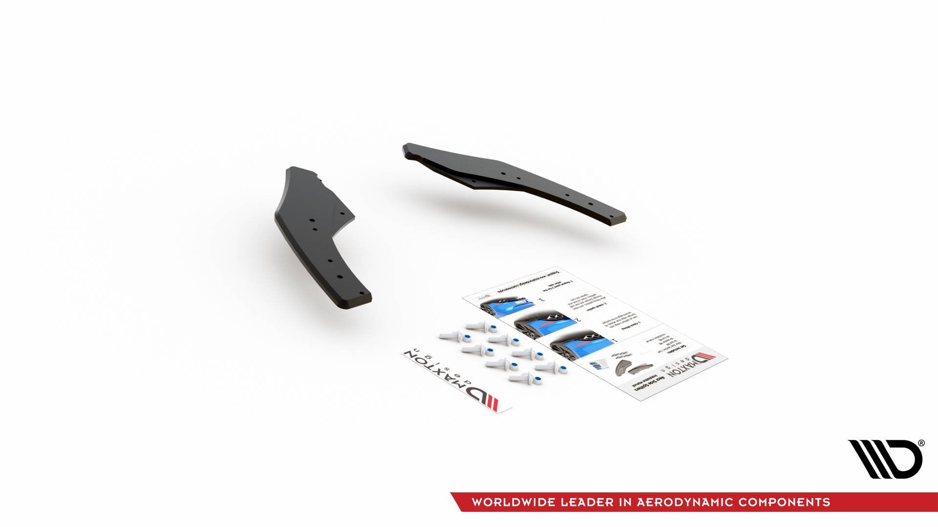 Robuste Racing Heck Ansatz Flaps Diffusor für Volkswagen Golf 8 GTI Clubsport