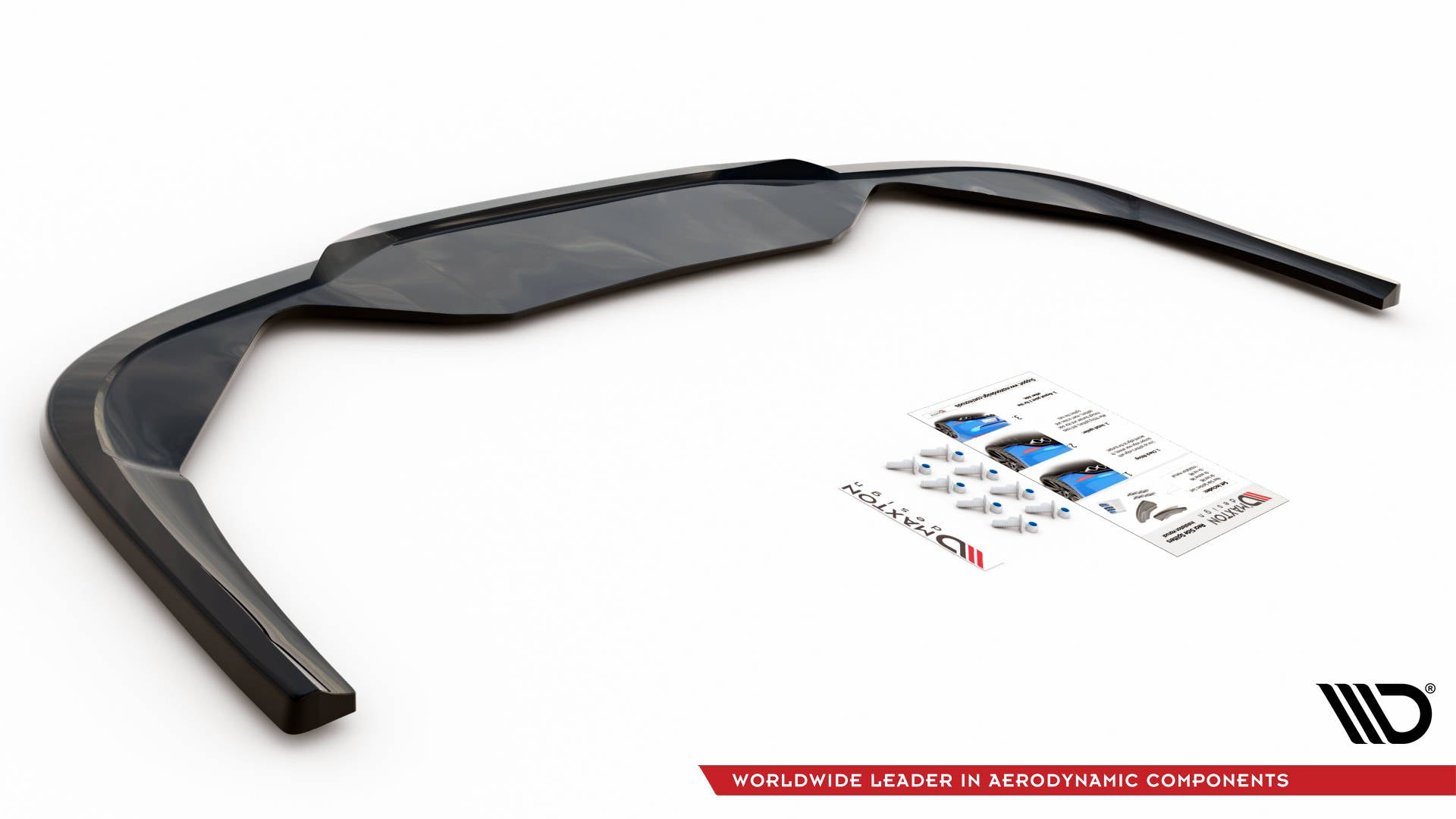Mittlerer Diffusor Heck Ansatz für Peugeot 508 GT Mk1 Facelift schwarz Hochglanz