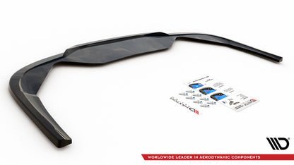 Mittlerer Diffusor Heck Ansatz für Peugeot 508 GT Mk1 Facelift schwarz Hochglanz