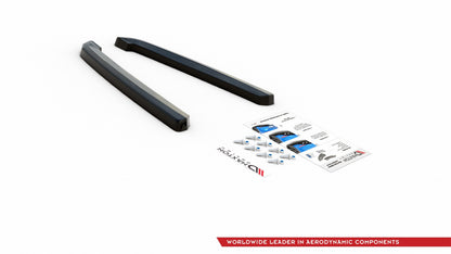 Heck Ansatz Flaps Diffusor für Audi S7 C8 schwarz Hochglanz
