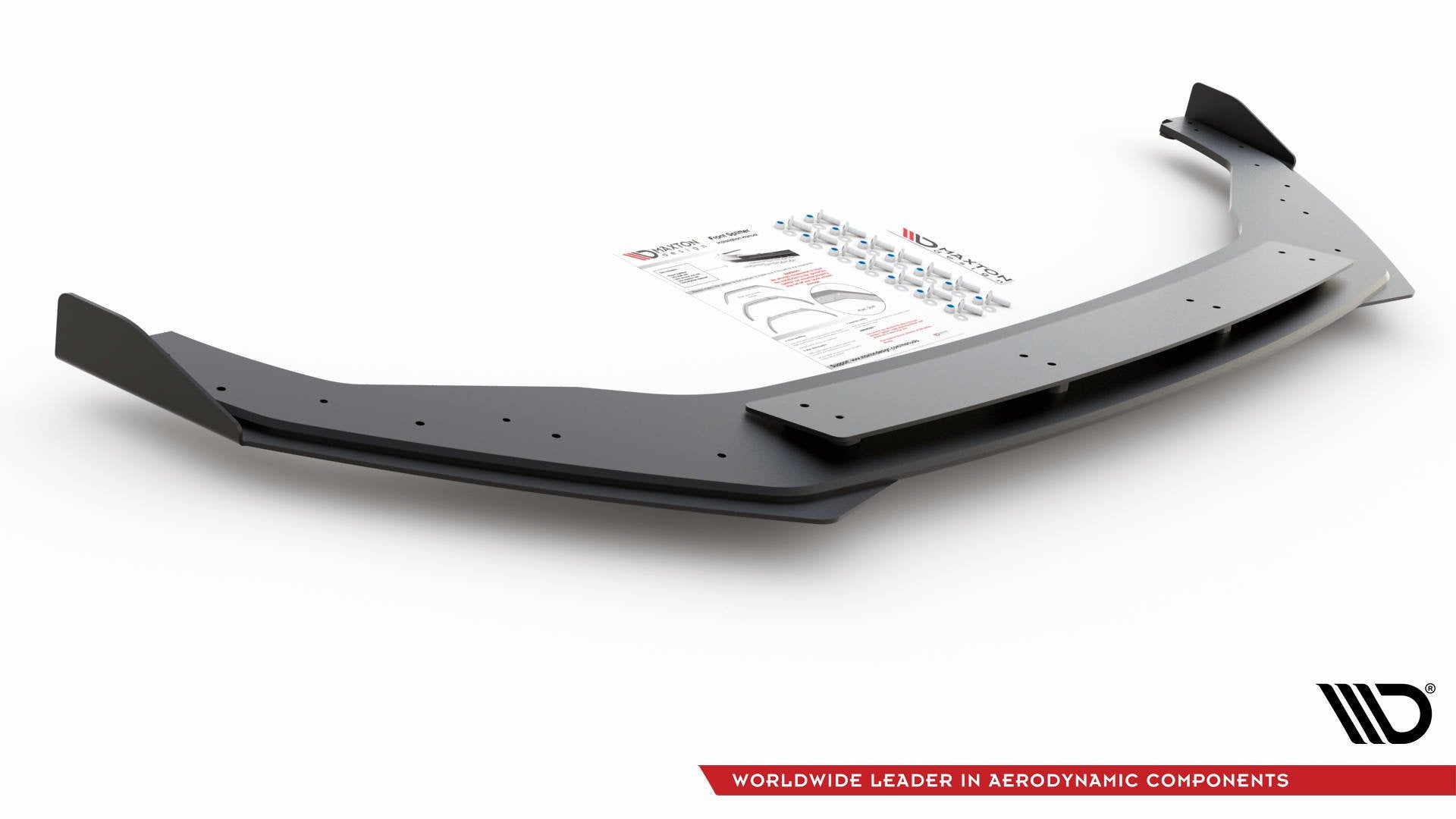 Robuste Racing Front Ansatz für passend +Flaps für VW Golf 7 R / R-Line Facelift schwarz Hochglanz