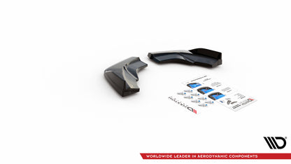 Heck Ansatz Flaps Diffusor V.1 für Mercedes-Benz A W176 schwarz Hochglanz