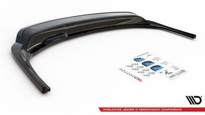 Mittlerer Diffusor Heck Ansatz DTM Look für Skoda Fabia Combi Mk3 Facelift schwarz Hochglanz