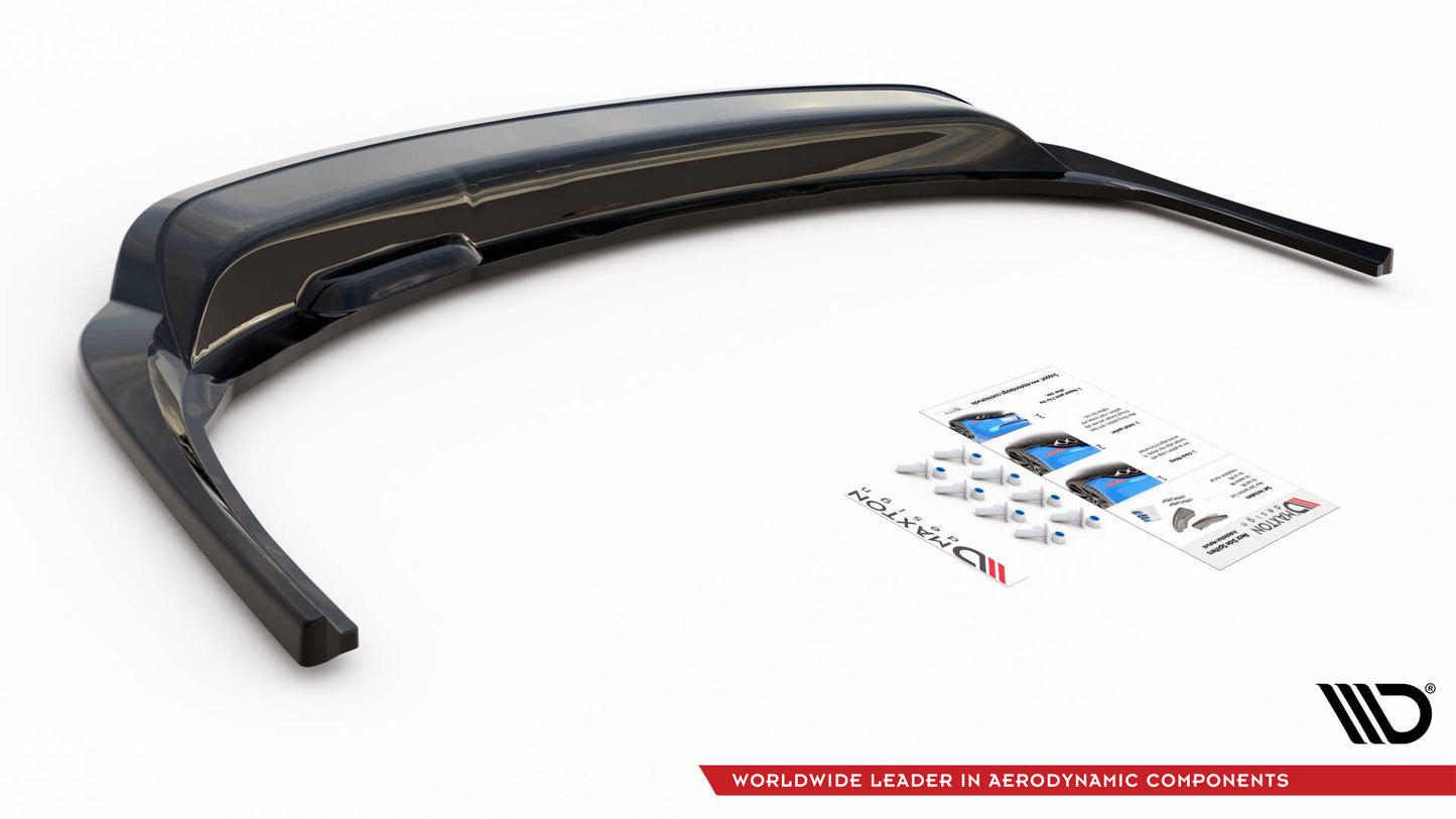 Mittlerer Diffusor Heck Ansatz DTM Look für Skoda Fabia Combi Mk3 Facelift Carbon Look
