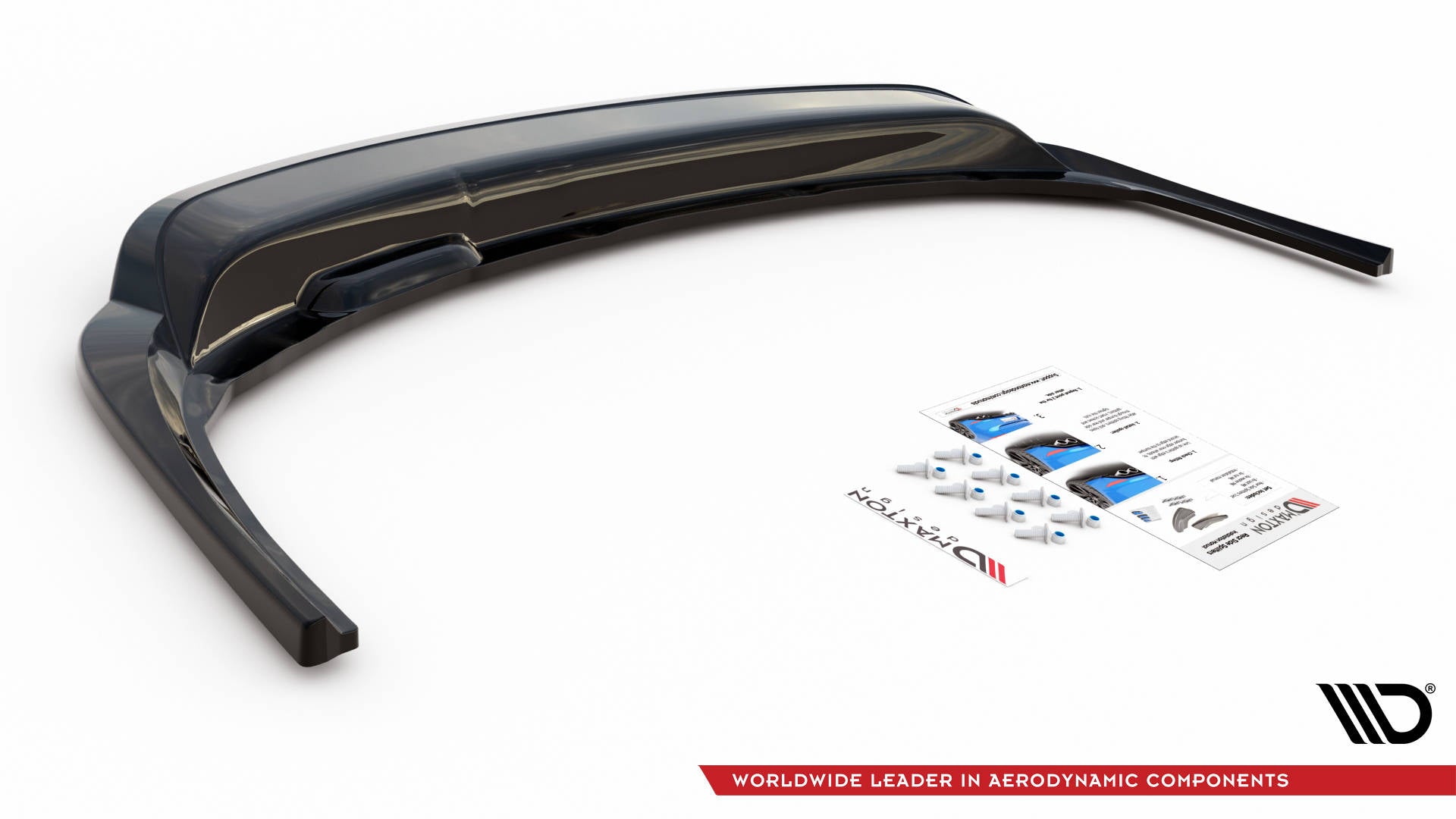 Mittlerer Diffusor Heck Ansatz DTM Look für Skoda Fabia Combi Mk3 Facelift Carbon Look