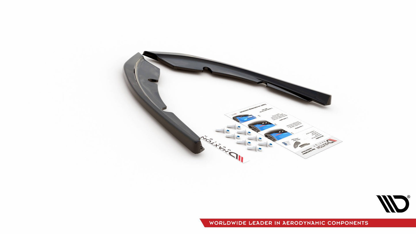 Heck Ansatz Flaps Diffusor für Peugeot 308 SW Mk2 Facelift schwarz Hochglanz