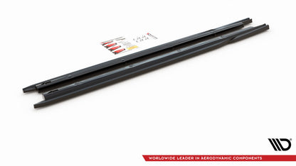 Seitenschweller Ansatz für V.2 für Seat Ibiza FR/ Standard Mk5 schwarz matt