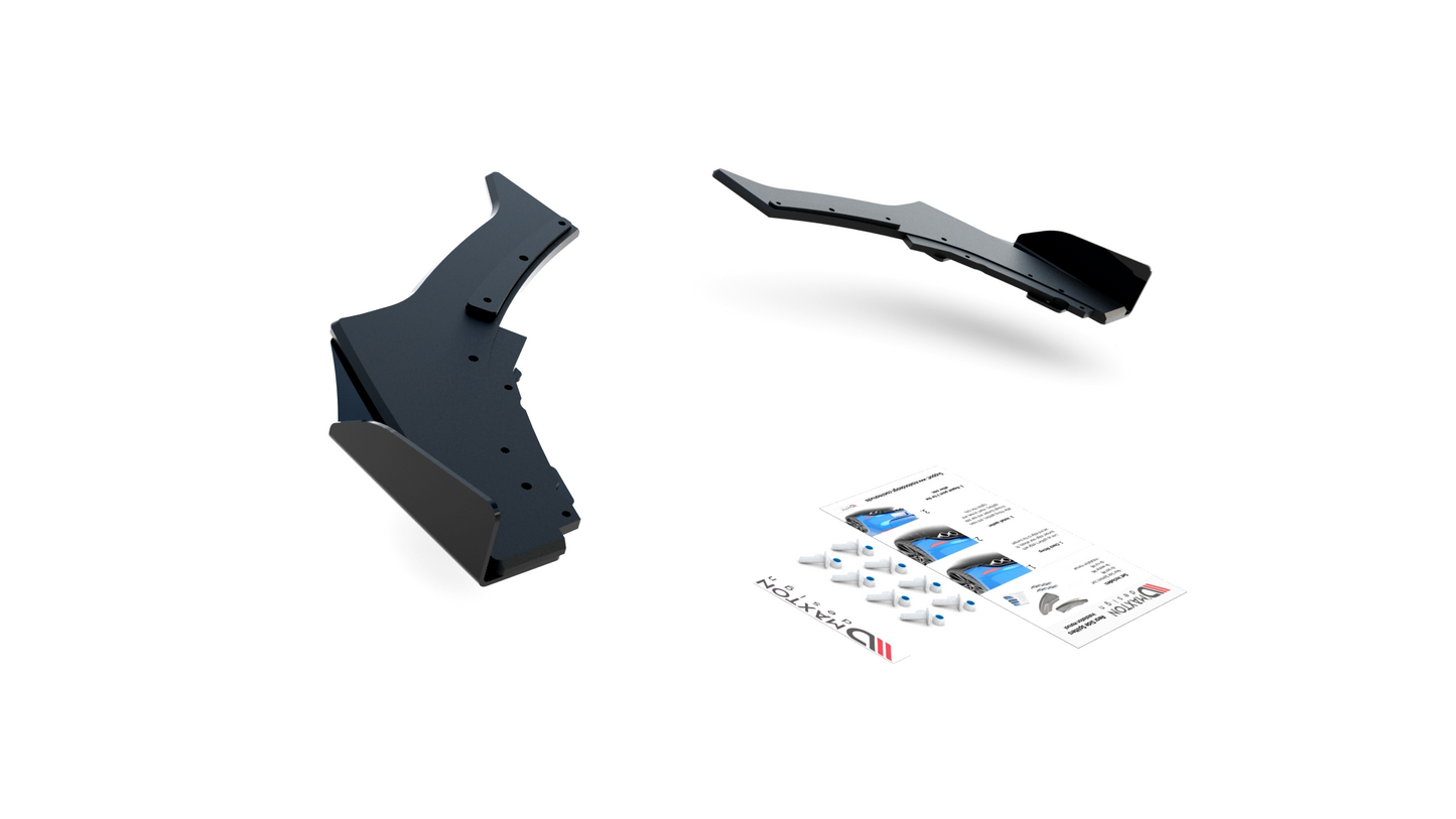 Robuste Racing Heck Ansatz Flaps Diffusor V.3 +Flaps für BMW 1er M140i  schwarz Hochglanz