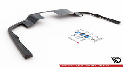 Mittlerer Diffusor Heck Ansatz für Volvo S60/V60 R-Design Mk3 schwarz matt