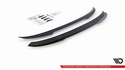 Spoiler CAP für Seat Leon FR Hatchback Mk4 schwarz Hochglanz