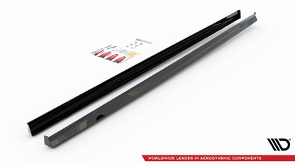 Seitenschweller Ansatz für V.3 für Volkswagen Golf 8 GTI schwarz Hochglanz